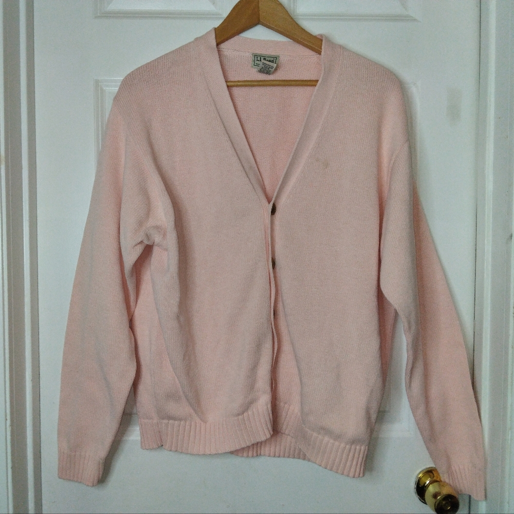 LL Bean Button Up Cardigan Size L - Picture 3 of 11